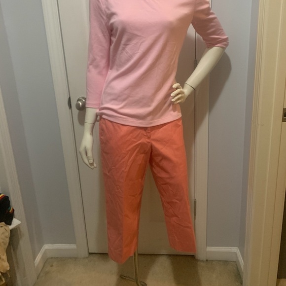 NWOT Talbots Pedal Pushers sz 6 Salmon Pink Capri Pants! - Picture 6 of 6